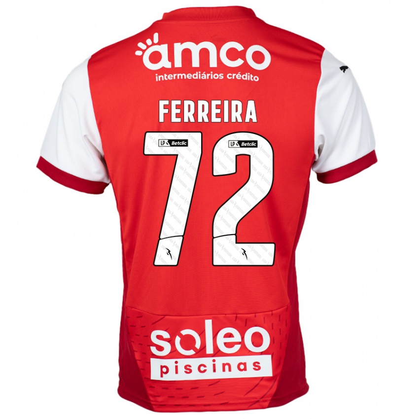 Kinderen André Ferreira #72 Rood Wit Thuisshirt Thuistenue 2024/25 T-Shirt