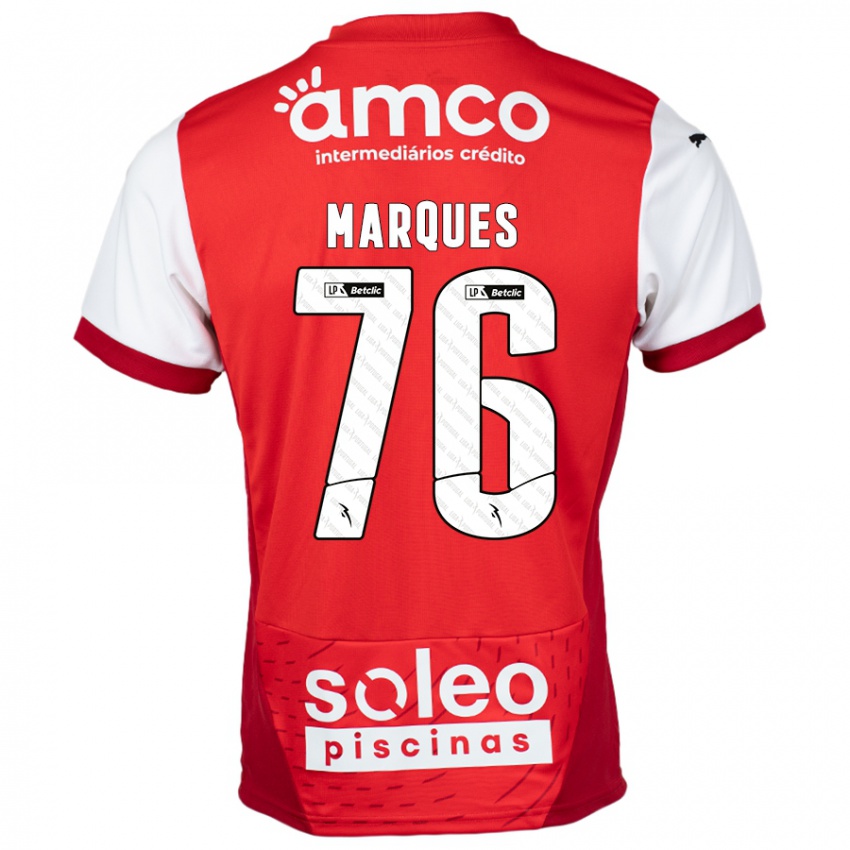 Kinderen Tomás Marques #76 Rood Wit Thuisshirt Thuistenue 2024/25 T-Shirt