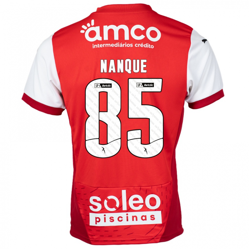 Kinderen Edgar Nanque #85 Rood Wit Thuisshirt Thuistenue 2024/25 T-Shirt