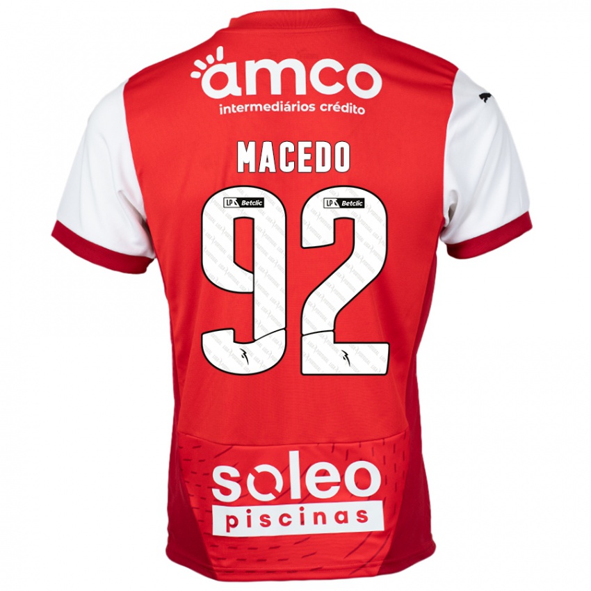 Kinderen Rodrigo Macedo #92 Rood Wit Thuisshirt Thuistenue 2024/25 T-Shirt