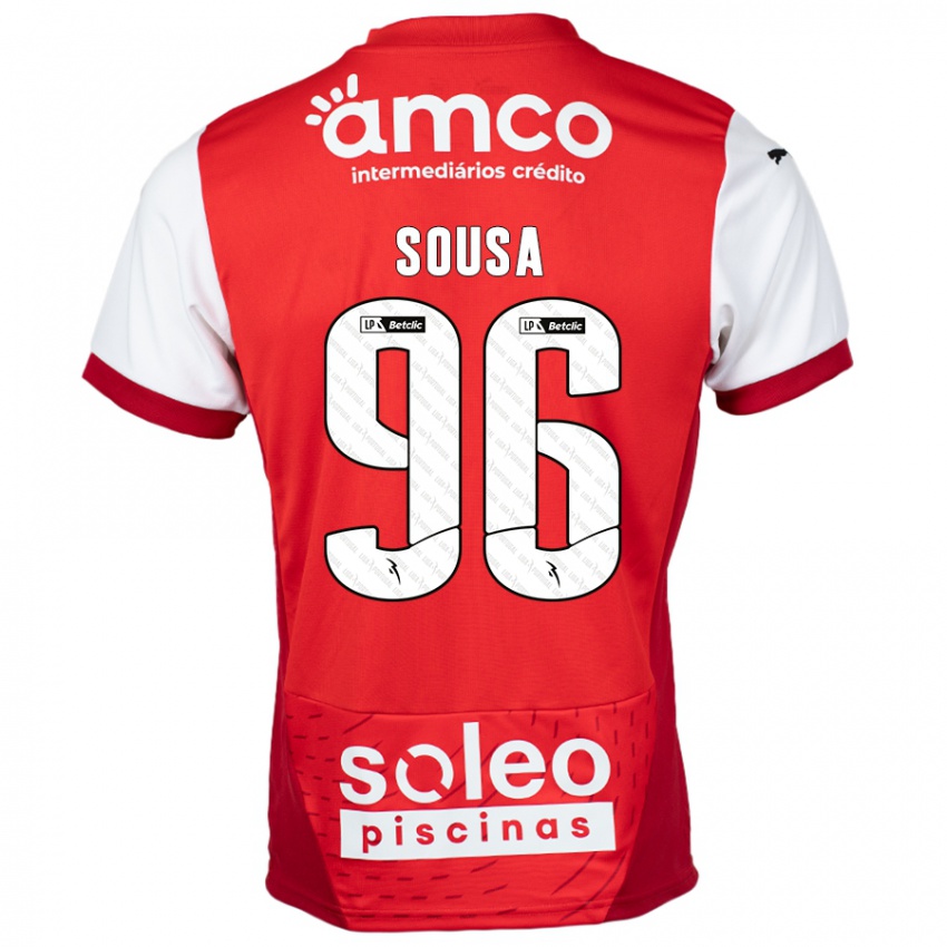 Kinderen Afonso Sousa #96 Rood Wit Thuisshirt Thuistenue 2024/25 T-Shirt