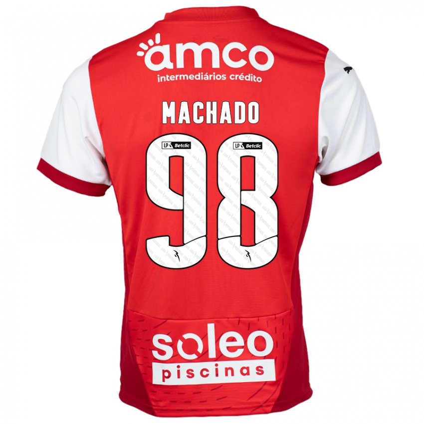 Kinderen Gonçalo Machado #98 Rood Wit Thuisshirt Thuistenue 2024/25 T-Shirt