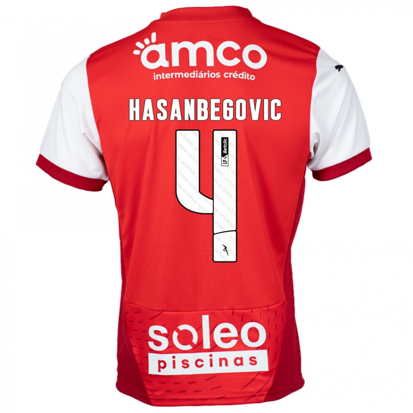 Kinderen Melisa Hasanbegović #4 Rood Wit Thuisshirt Thuistenue 2024/25 T-Shirt