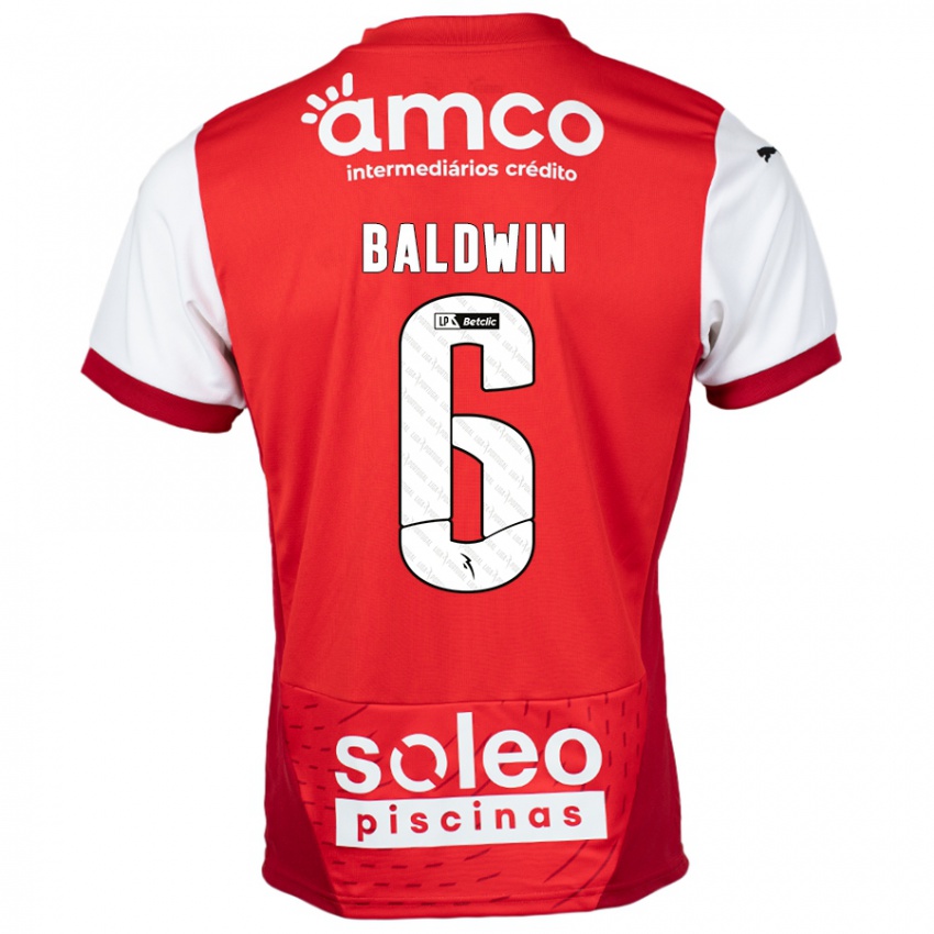 Kinderen Carlyn Baldwin #6 Rood Wit Thuisshirt Thuistenue 2024/25 T-Shirt