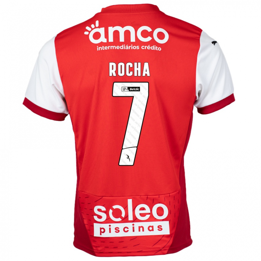 Kinderen Carolina Rocha #7 Rood Wit Thuisshirt Thuistenue 2024/25 T-Shirt