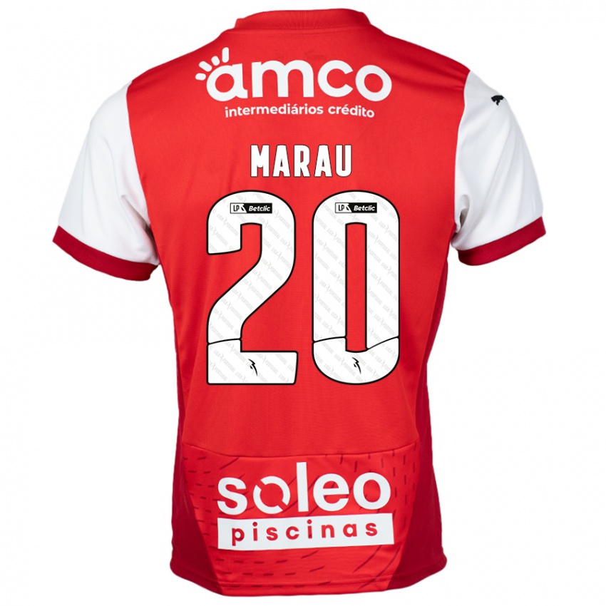 Kinderen Madalena Marau #20 Rood Wit Thuisshirt Thuistenue 2024/25 T-Shirt