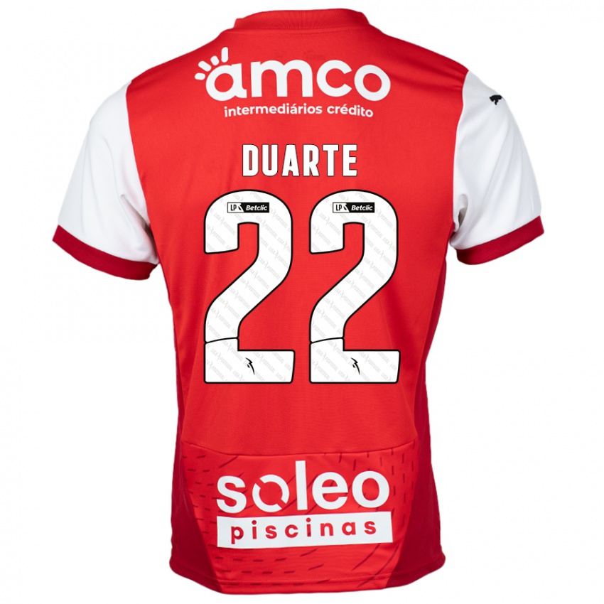 Kinderen Vânia Duarte #22 Rood Wit Thuisshirt Thuistenue 2024/25 T-Shirt