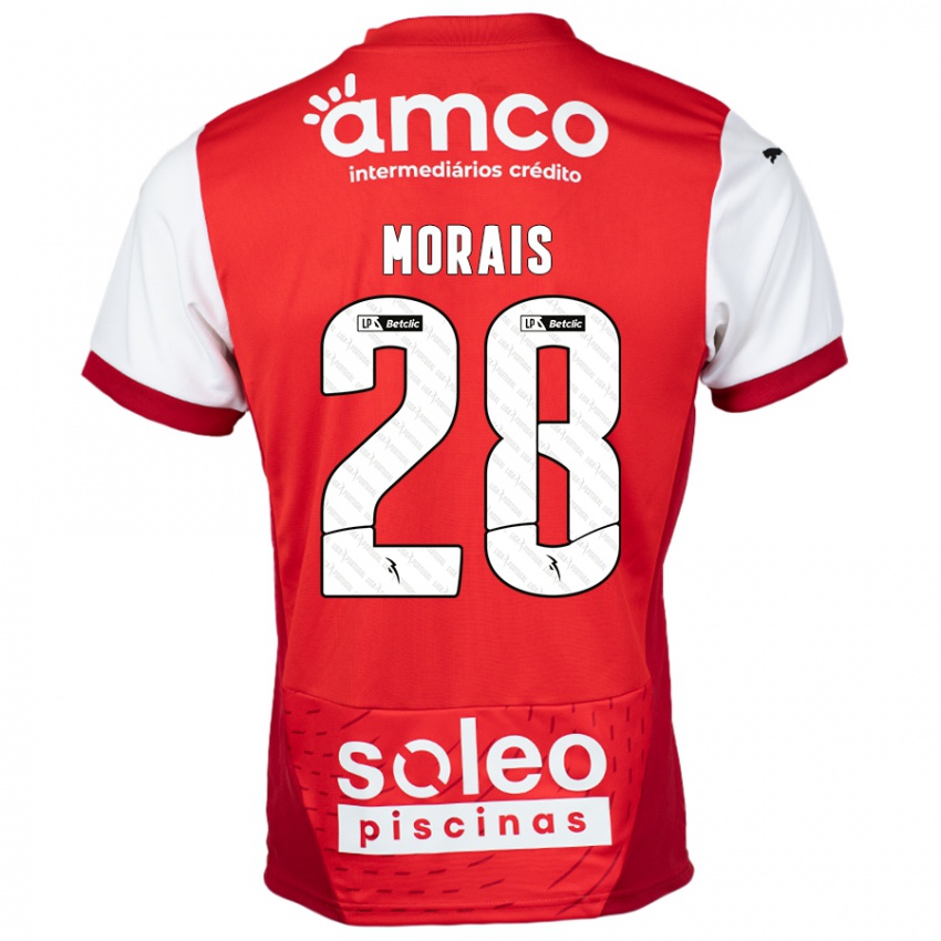 Kinderen Patrícia Morais #28 Rood Wit Thuisshirt Thuistenue 2024/25 T-Shirt