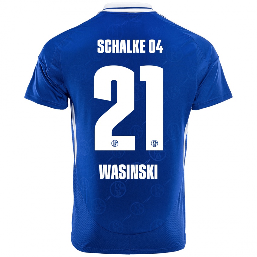 Kinderen Martin Wasinski #21 Koningsblauw Thuisshirt Thuistenue 2024/25 T-Shirt