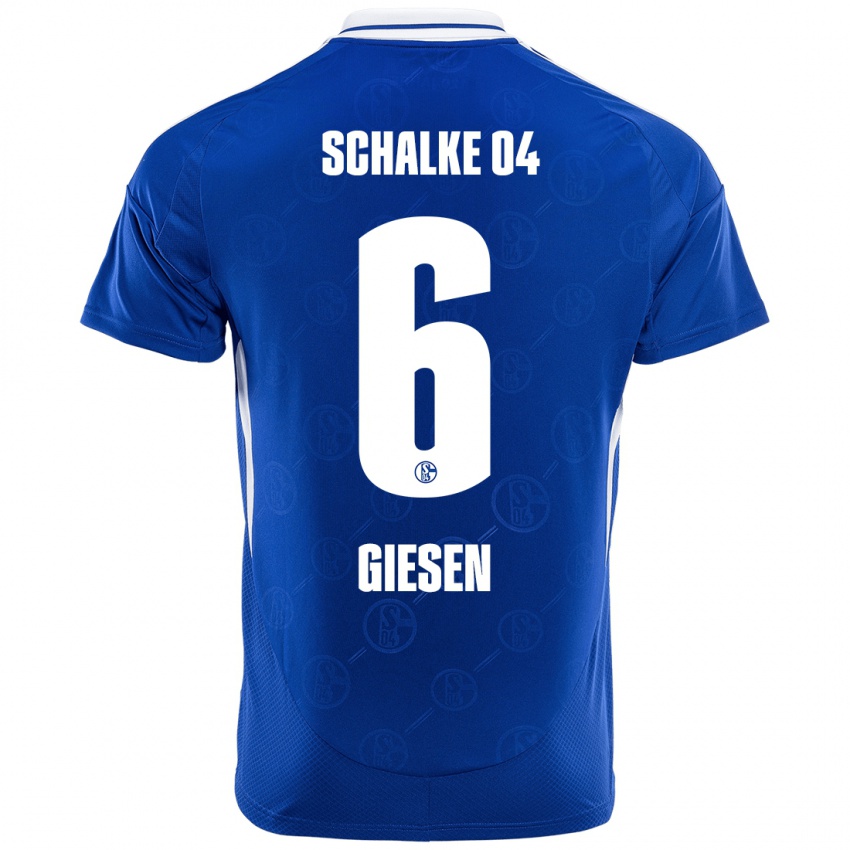 Kinderen Tim Giesen #6 Koningsblauw Thuisshirt Thuistenue 2024/25 T-Shirt