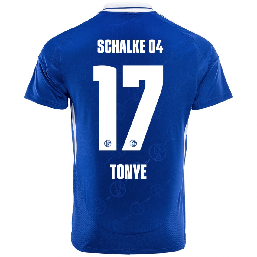 Kinderen Yannick Tonye #17 Koningsblauw Thuisshirt Thuistenue 2024/25 T-Shirt