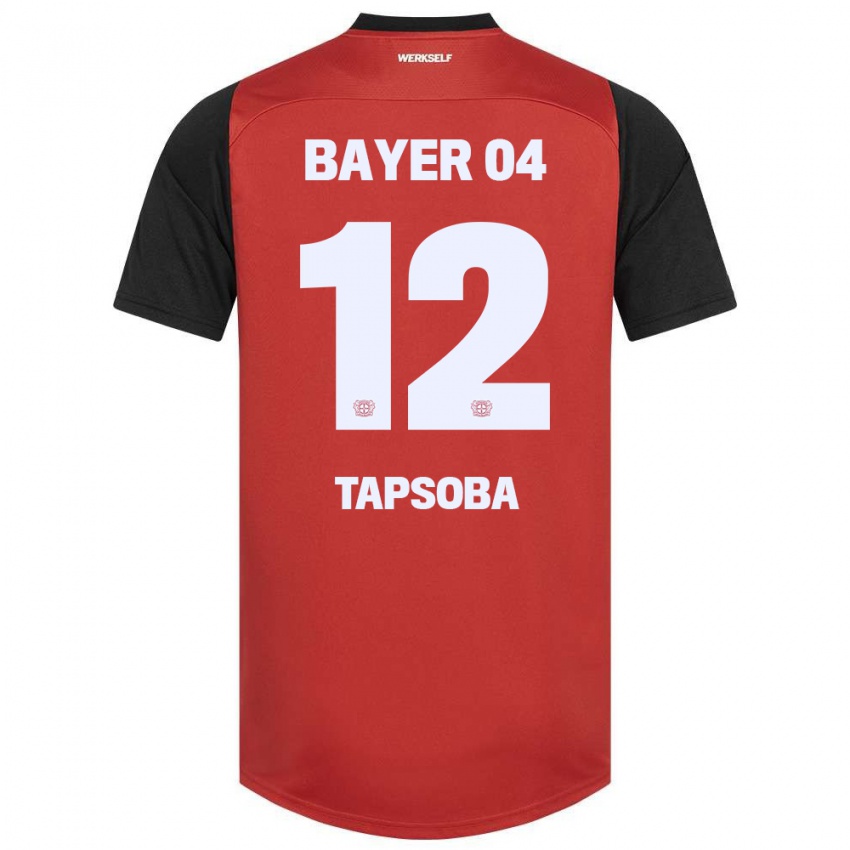 Kinderen Edmond Tapsoba #12 Rood Zwart Thuisshirt Thuistenue 2024/25 T-Shirt