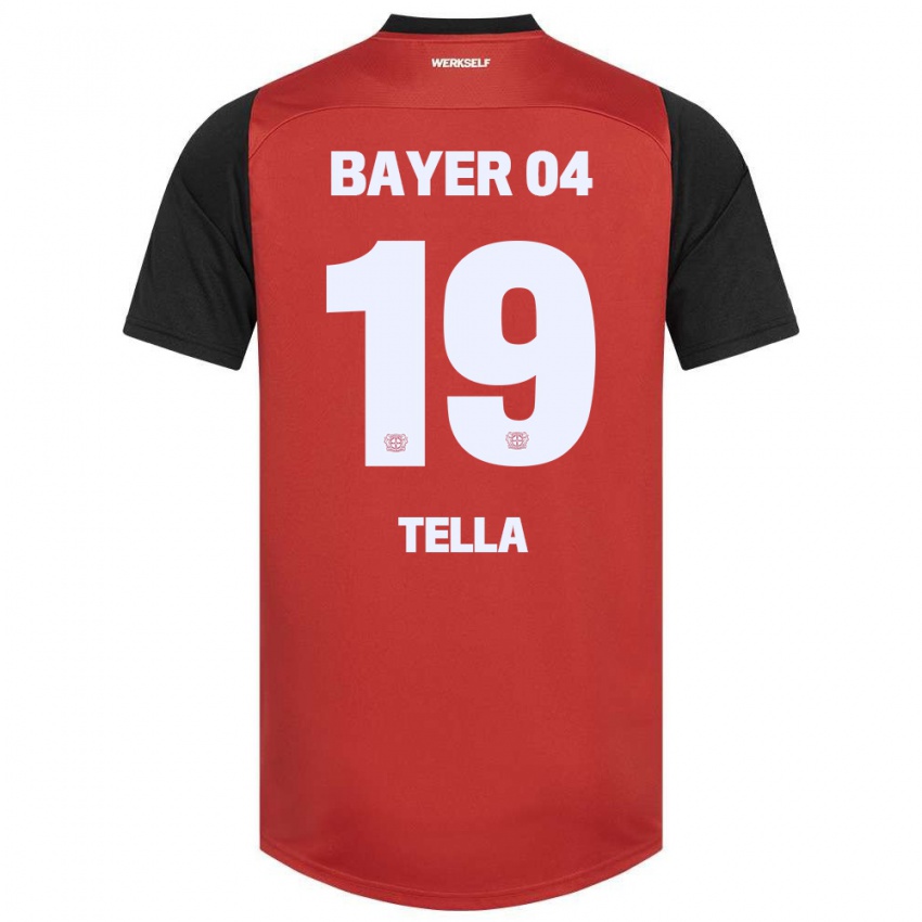 Kinderen Nathan Tella #19 Rood Zwart Thuisshirt Thuistenue 2024/25 T-Shirt