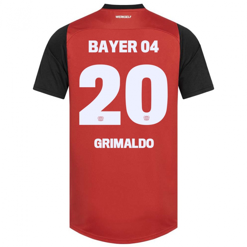 Kinderen Alejandro Grimaldo #20 Rood Zwart Thuisshirt Thuistenue 2024/25 T-Shirt