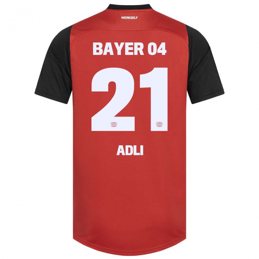 Kinderen Amine Adli #21 Rood Zwart Thuisshirt Thuistenue 2024/25 T-Shirt