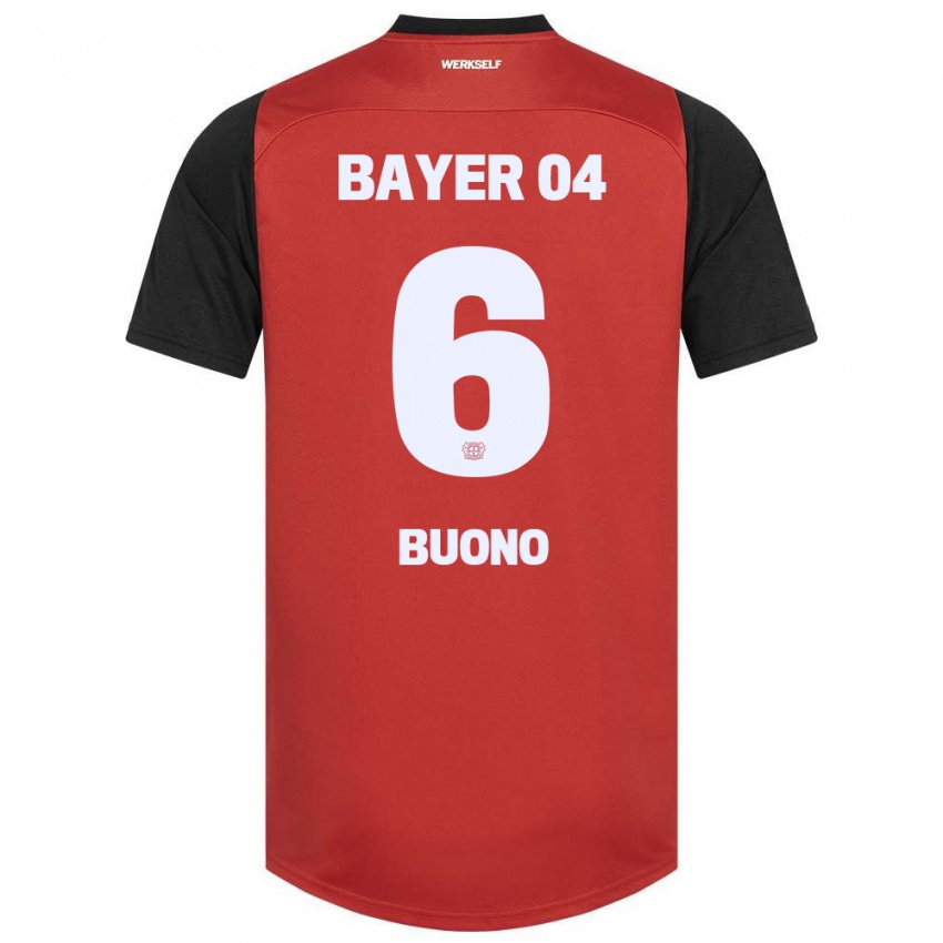 Kinderen Francesco Buono #6 Rood Zwart Thuisshirt Thuistenue 2024/25 T-Shirt