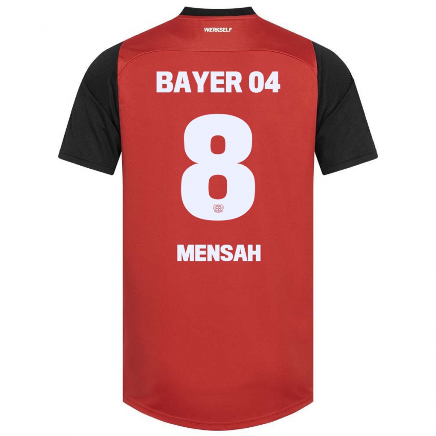 Kinderen Naba Mensah #8 Rood Zwart Thuisshirt Thuistenue 2024/25 T-Shirt