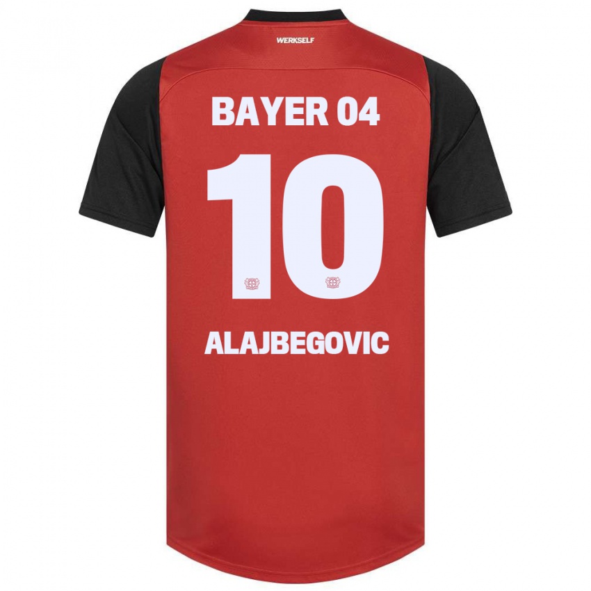 Kinderen Kerim Alajbegovic #10 Rood Zwart Thuisshirt Thuistenue 2024/25 T-Shirt