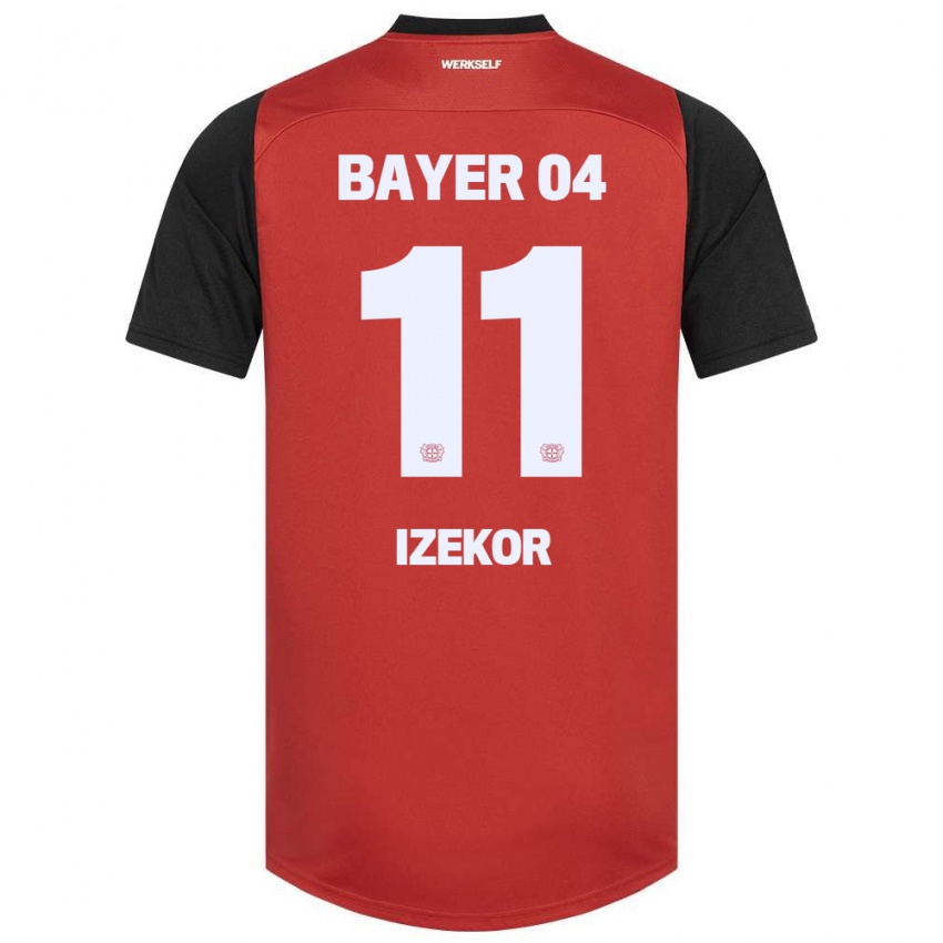 Kinderen Ken Izekor #11 Rood Zwart Thuisshirt Thuistenue 2024/25 T-Shirt