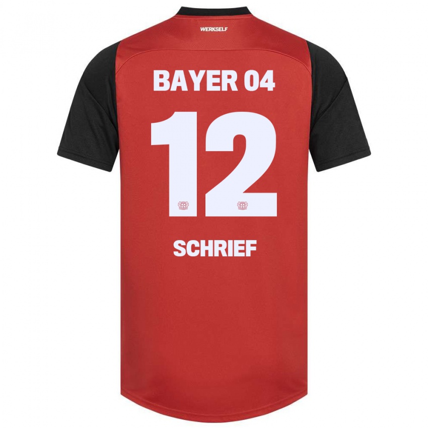 Kinderen Moritz Schrief #12 Rood Zwart Thuisshirt Thuistenue 2024/25 T-Shirt