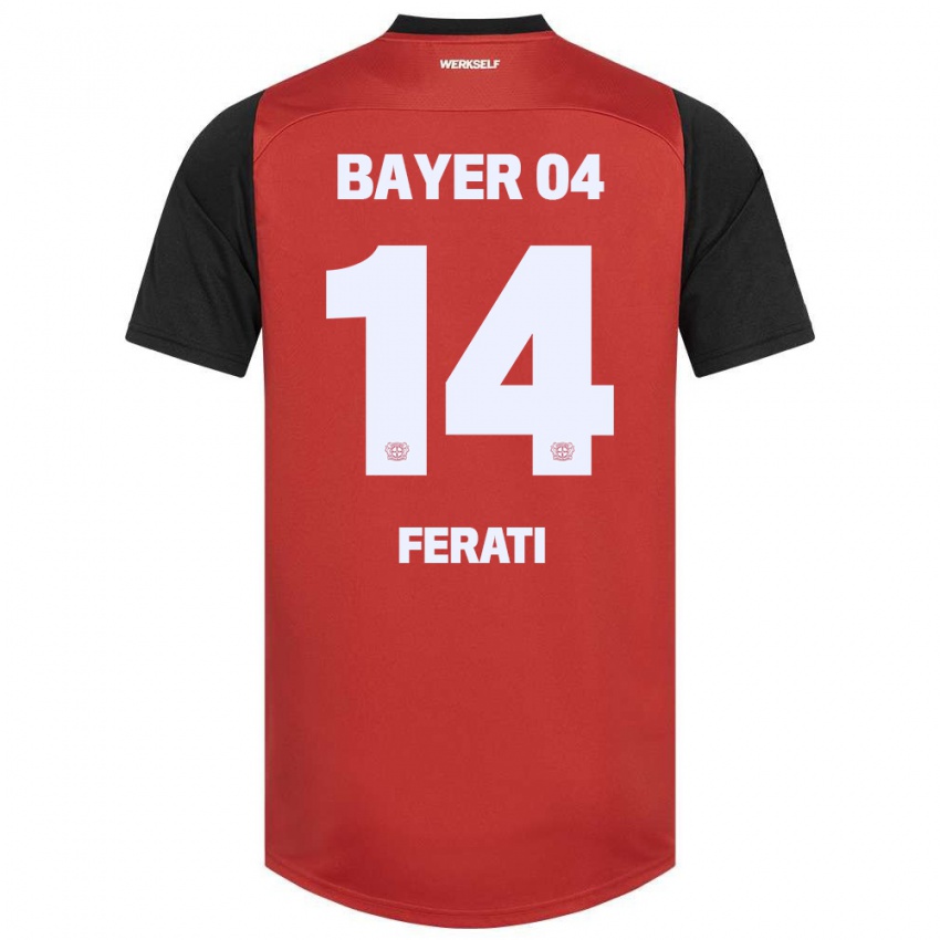 Kinderen Larson Ferati #14 Rood Zwart Thuisshirt Thuistenue 2024/25 T-Shirt