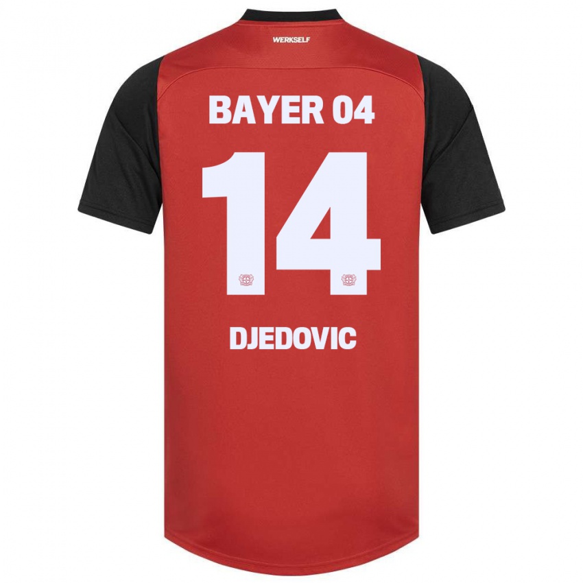 Kinderen Melis Djedovic #14 Rood Zwart Thuisshirt Thuistenue 2024/25 T-Shirt