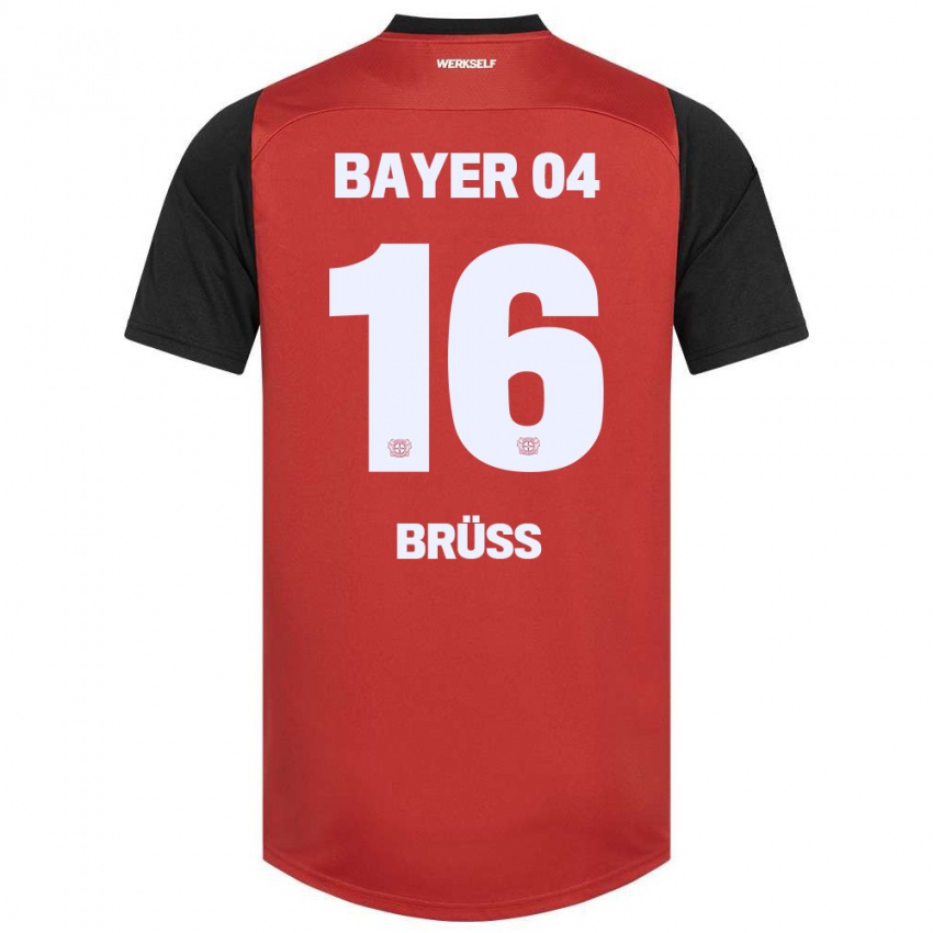 Kinderen Tom Brüss #16 Rood Zwart Thuisshirt Thuistenue 2024/25 T-Shirt