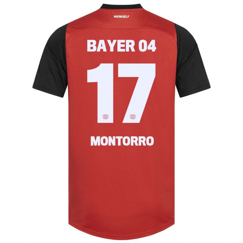 Kinderen Josuè Montorro #17 Rood Zwart Thuisshirt Thuistenue 2024/25 T-Shirt