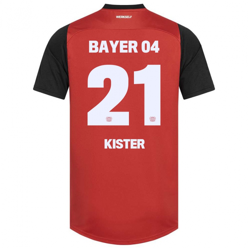 Kinderen Akim Kister #21 Rood Zwart Thuisshirt Thuistenue 2024/25 T-Shirt