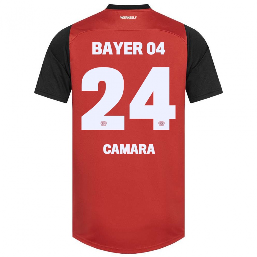 Kinderen Nourdine Camara #24 Rood Zwart Thuisshirt Thuistenue 2024/25 T-Shirt