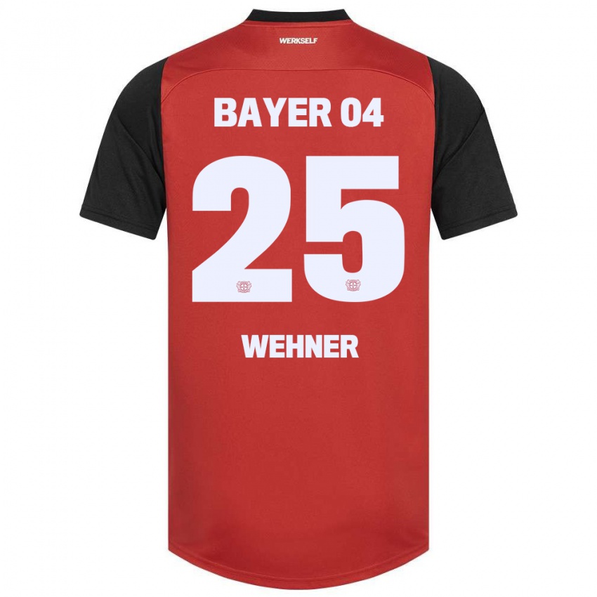 Kinderen Luca Wehner #25 Rood Zwart Thuisshirt Thuistenue 2024/25 T-Shirt