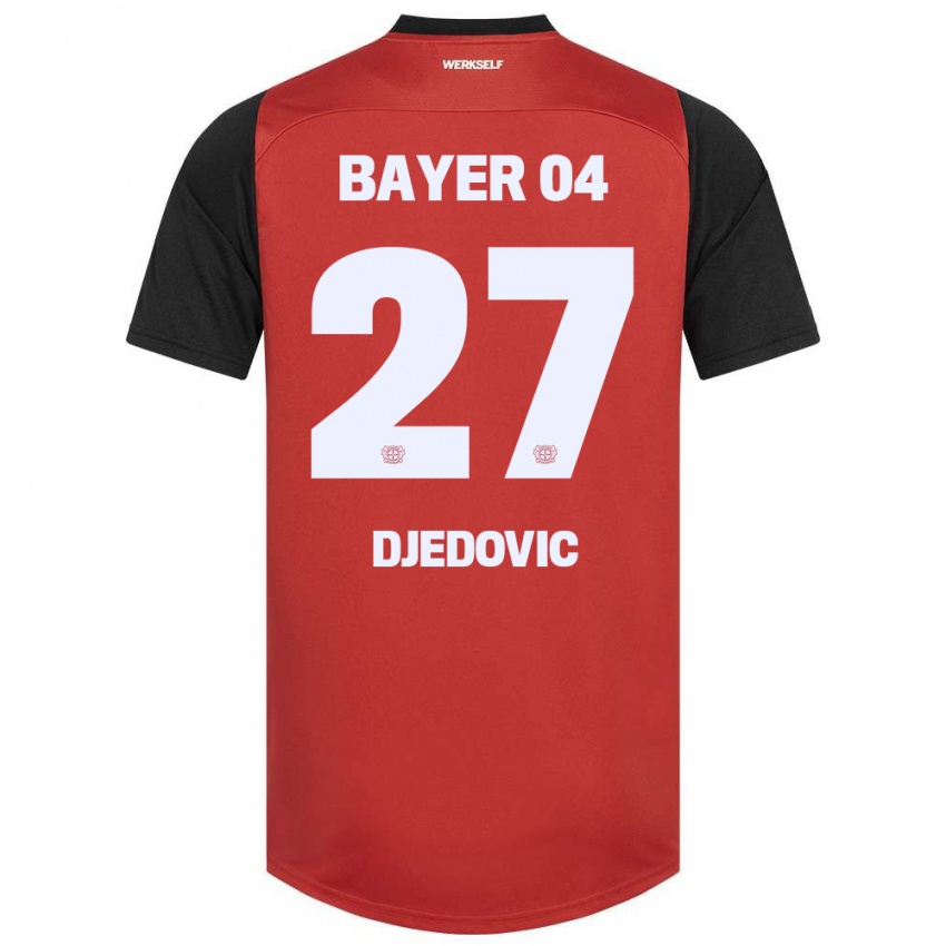 Kinderen Seldin Djedovic #27 Rood Zwart Thuisshirt Thuistenue 2024/25 T-Shirt