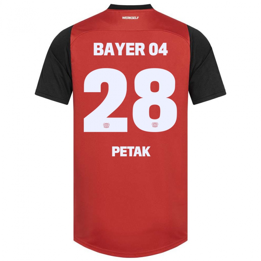 Kinderen Raoul Petak #28 Rood Zwart Thuisshirt Thuistenue 2024/25 T-Shirt