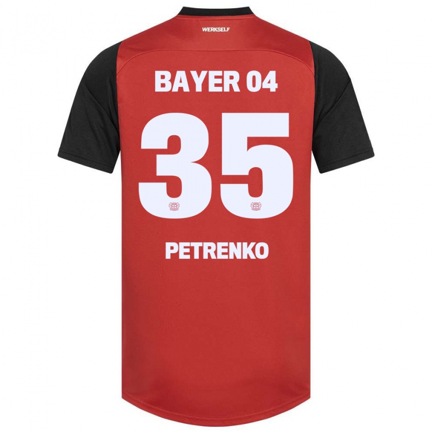 Kinderen Oleksandr Petrenko #35 Rood Zwart Thuisshirt Thuistenue 2024/25 T-Shirt