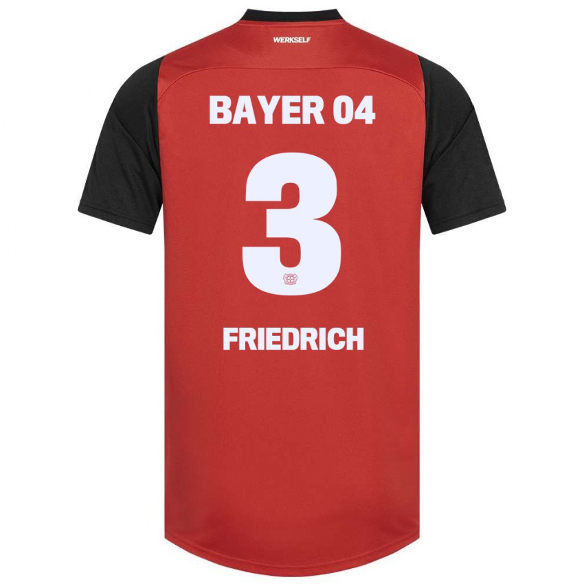 Kinderen Melissa Friedrich #3 Rood Zwart Thuisshirt Thuistenue 2024/25 T-Shirt