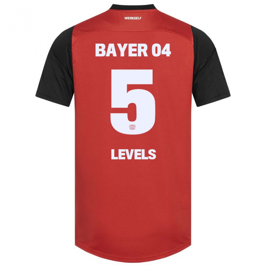 Kinderen Janou Levels #5 Rood Zwart Thuisshirt Thuistenue 2024/25 T-Shirt