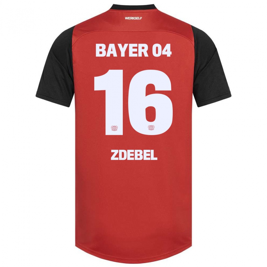 Kinderen Sofie Zdebel #16 Rood Zwart Thuisshirt Thuistenue 2024/25 T-Shirt