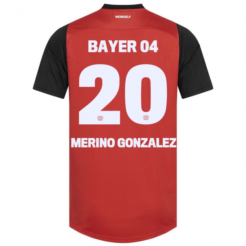 Kinderen Estrella Merino Gonzalez #20 Rood Zwart Thuisshirt Thuistenue 2024/25 T-Shirt