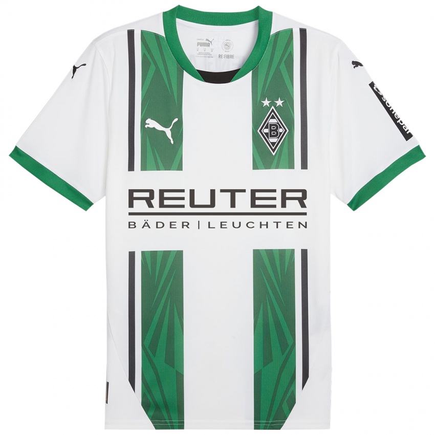 Kinderen Alassane Plea #14 Wit Groen Thuisshirt Thuistenue 2024/25 T-Shirt