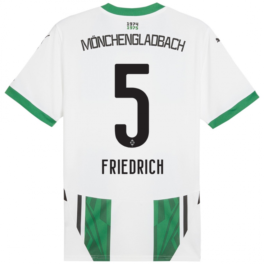 Kinderen Marvin Friedrich #5 Wit Groen Thuisshirt Thuistenue 2024/25 T-Shirt