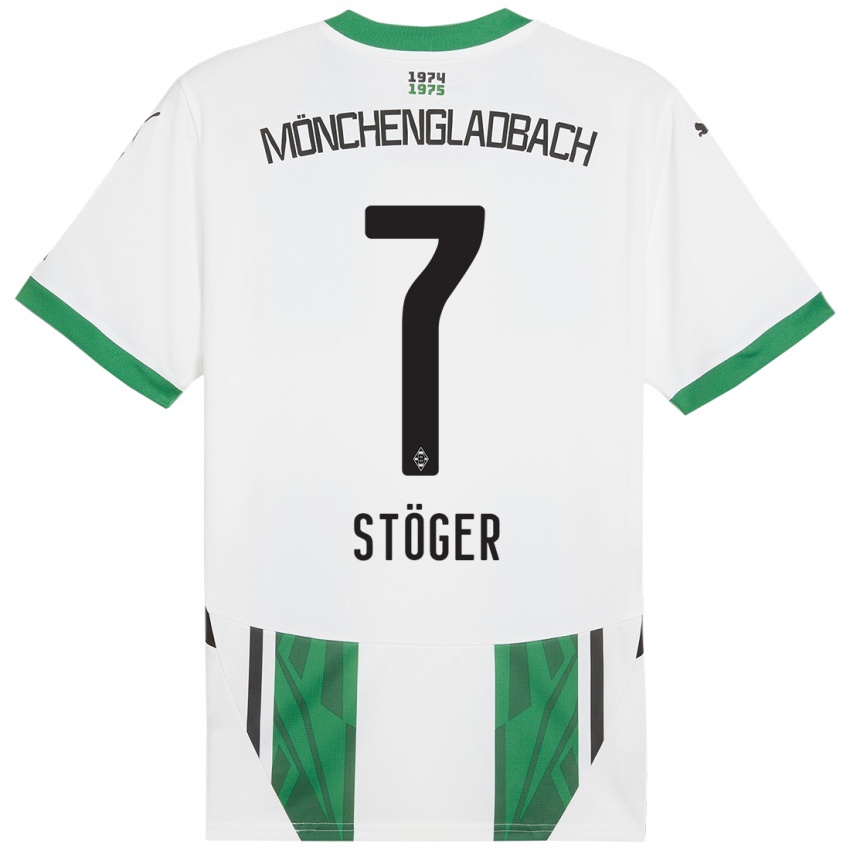 Kinderen Kevin Stöger #7 Wit Groen Thuisshirt Thuistenue 2024/25 T-Shirt