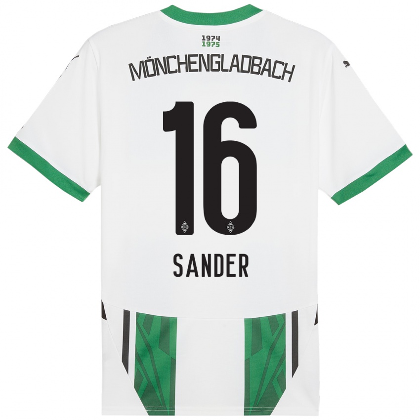 Kinderen Philipp Sander #16 Wit Groen Thuisshirt Thuistenue 2024/25 T-Shirt