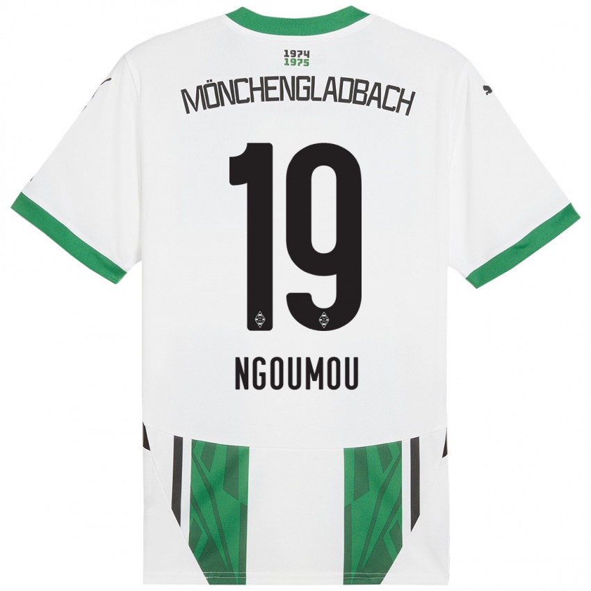 Kinderen Nathan Ngoumou #19 Wit Groen Thuisshirt Thuistenue 2024/25 T-Shirt