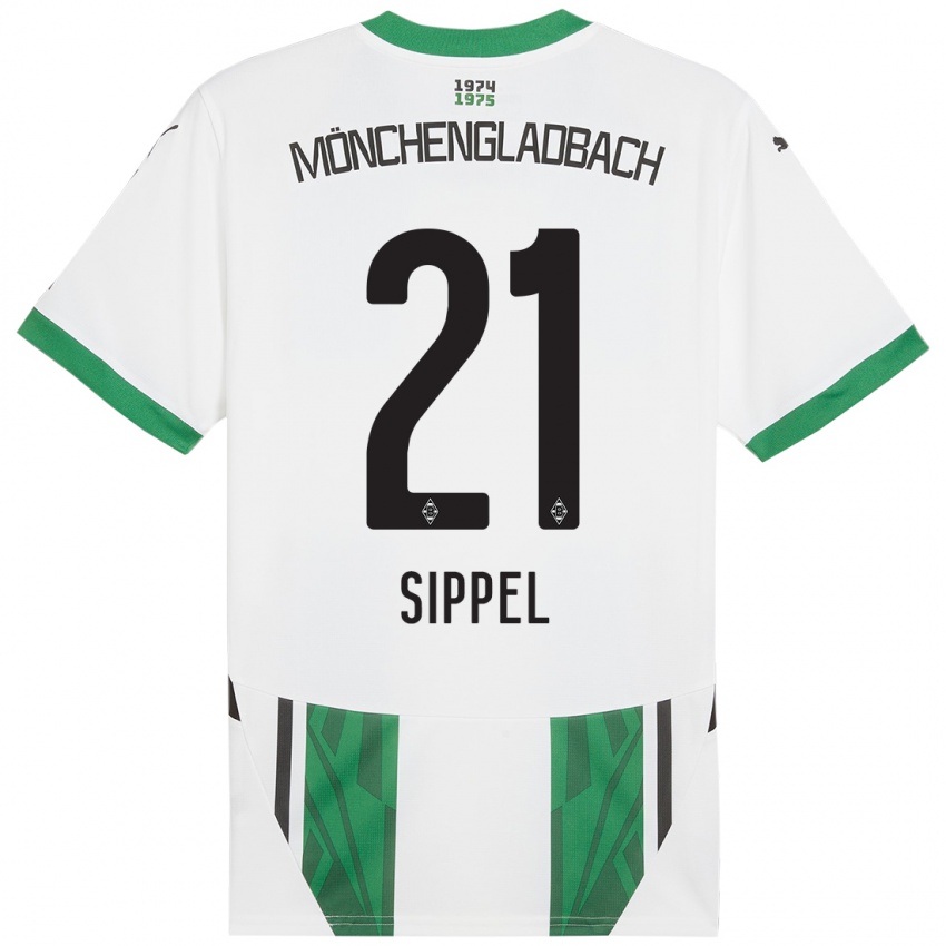 Kinderen Tobias Sippel #21 Wit Groen Thuisshirt Thuistenue 2024/25 T-Shirt