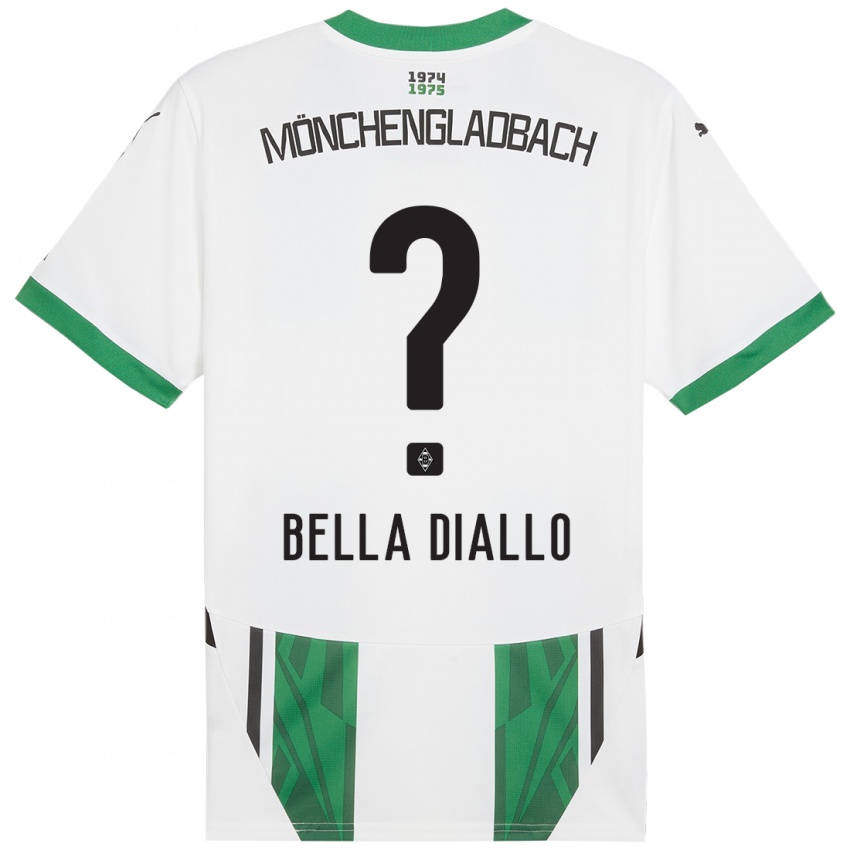 Kinderen Oumar Bella Diallo #0 Wit Groen Thuisshirt Thuistenue 2024/25 T-Shirt