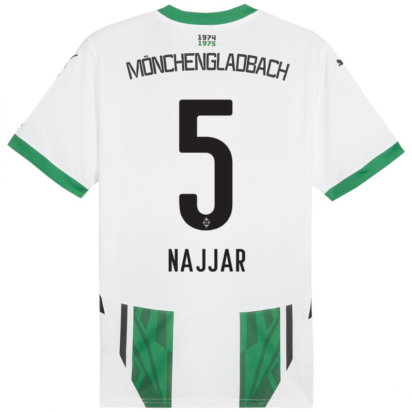 Kinderen Jamil Najjar #5 Wit Groen Thuisshirt Thuistenue 2024/25 T-Shirt