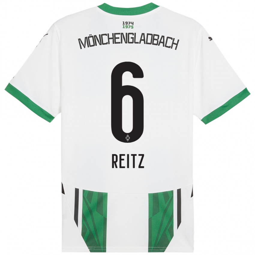 Kinderen Tony Reitz #6 Wit Groen Thuisshirt Thuistenue 2024/25 T-Shirt