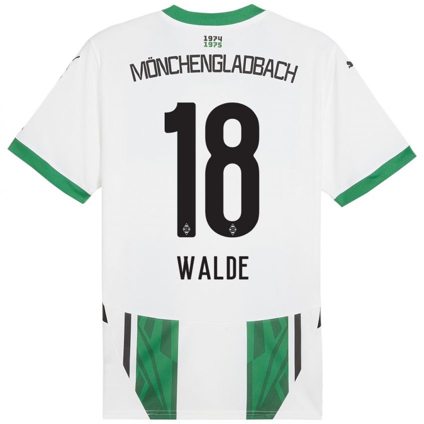 Kinderen Simon Walde #18 Wit Groen Thuisshirt Thuistenue 2024/25 T-Shirt