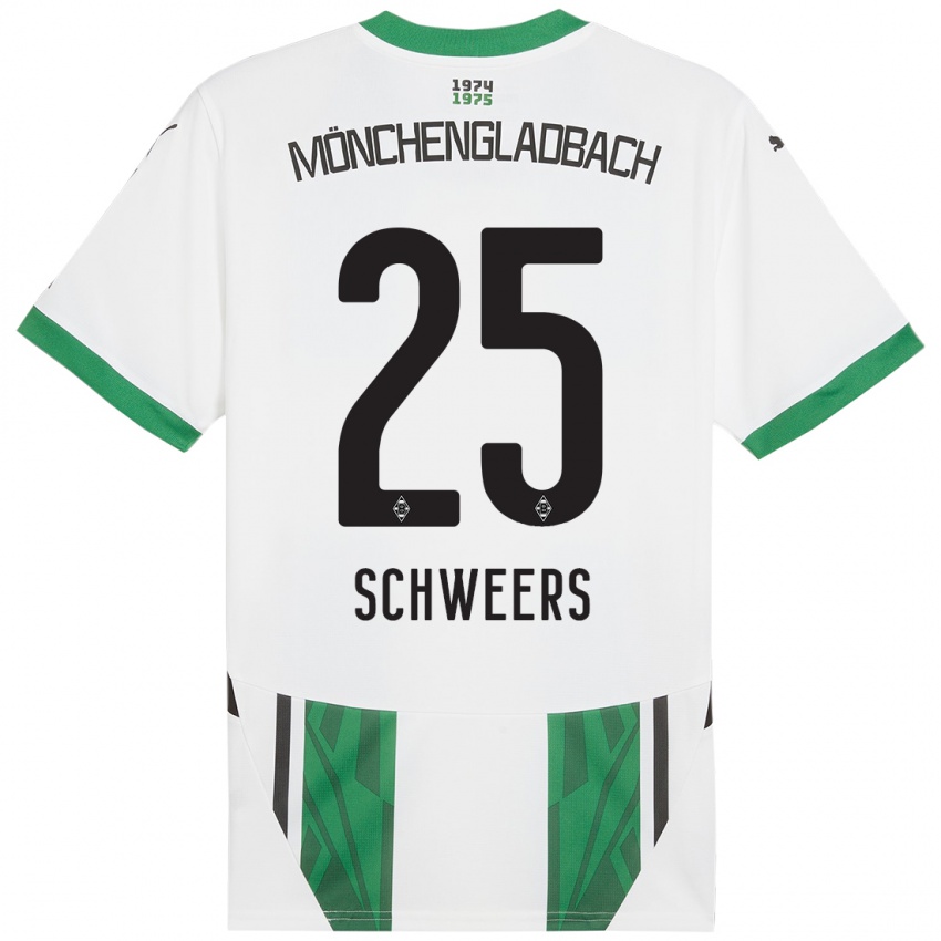 Kinderen Lion Schweers #25 Wit Groen Thuisshirt Thuistenue 2024/25 T-Shirt