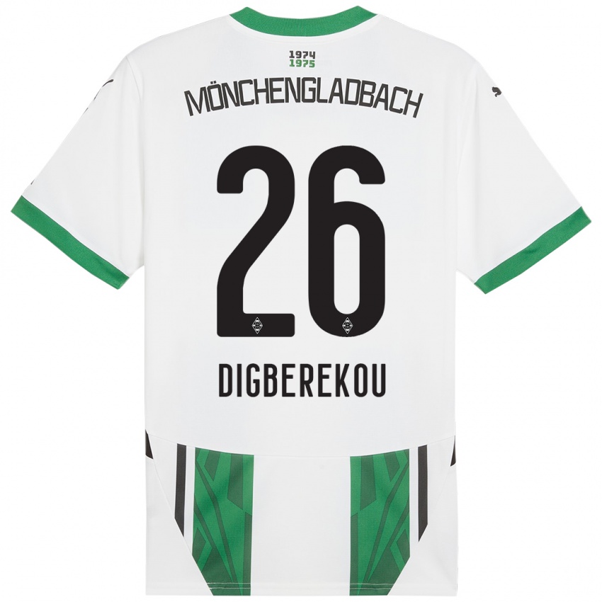 Kinderen Ibrahim Digberekou #26 Wit Groen Thuisshirt Thuistenue 2024/25 T-Shirt